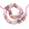 sz85 Opal różowy kamień naturalny, fasetowany, kolumny, 8~11x6~8x5~7 mm, otwór: 1 mm